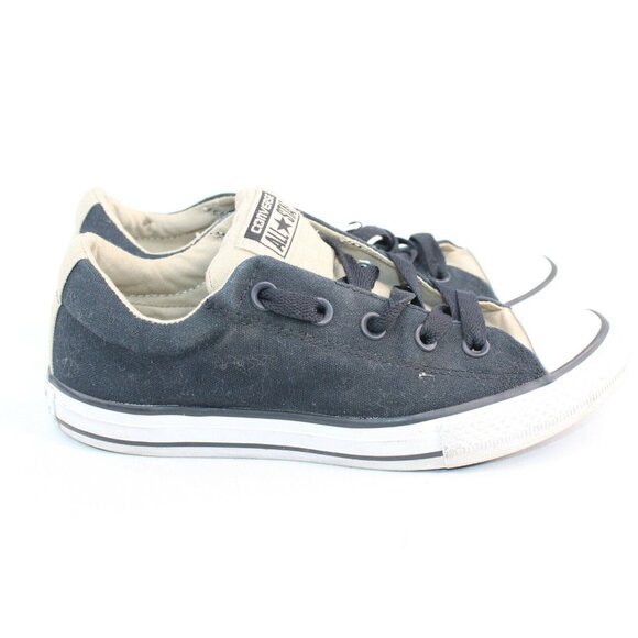 Converse ALL STARS Junior Sz 3.5 Low Top Canvas Lace Up Black Sneakers Shoes - Picture 9 of 9